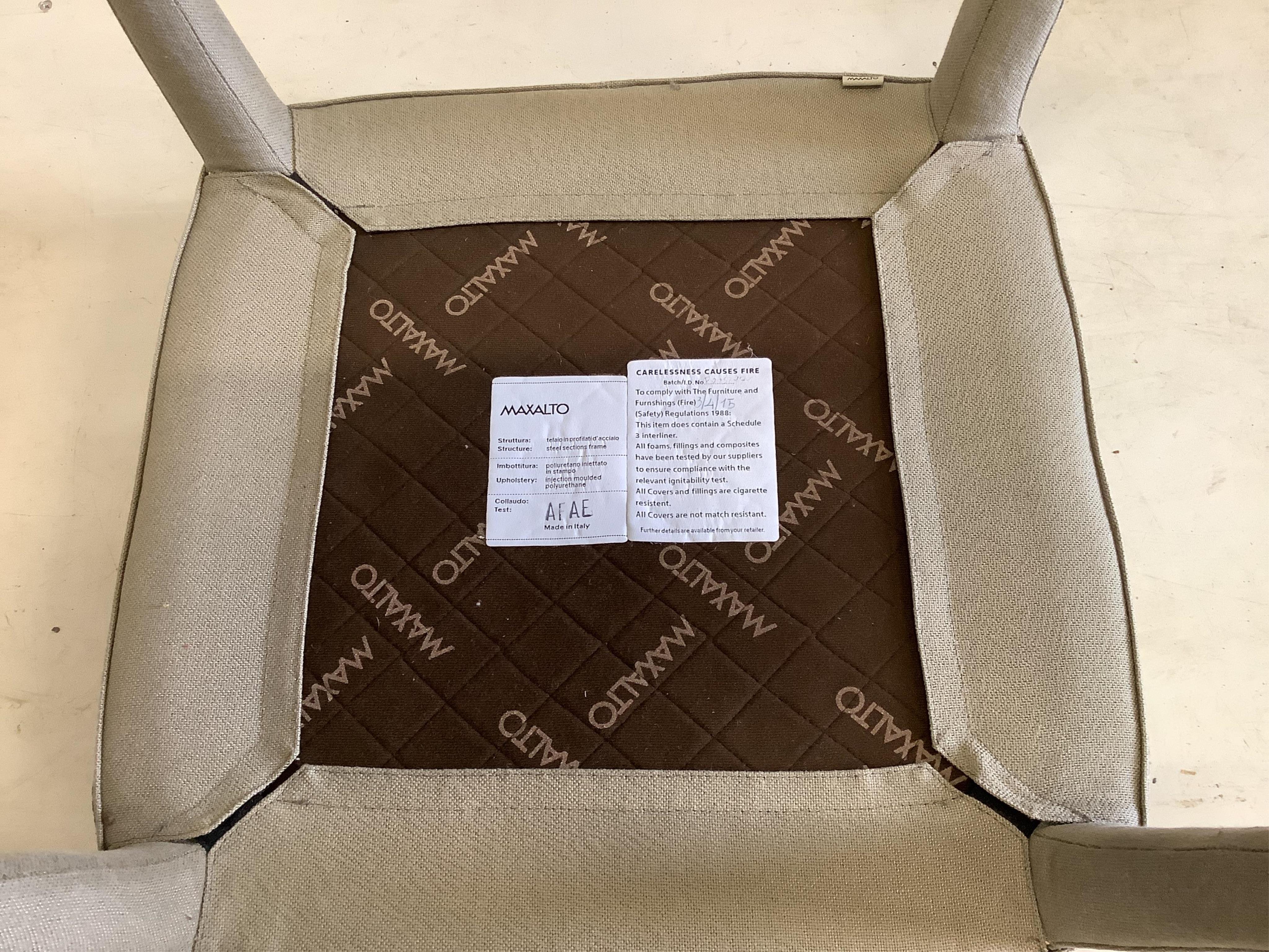 A Maxalto square fabric stool, width 50cm, height 41cm